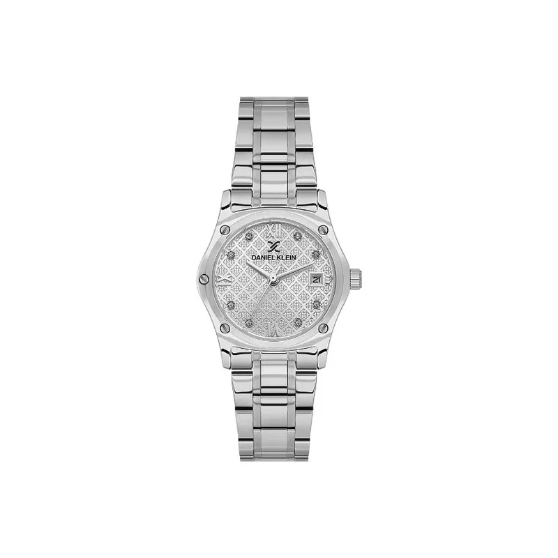 Relógio Analógico Feminino Daniel Klein DK.1.14271-1 Diamond Lady / Pulseira de Aço Inoxidável - Prata