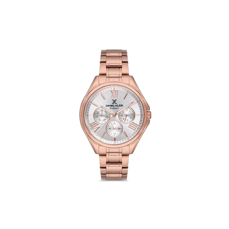 Relógio Analógico Feminino Daniel Klein Exclusive DK.1.12523-4 - Rosa Ouro