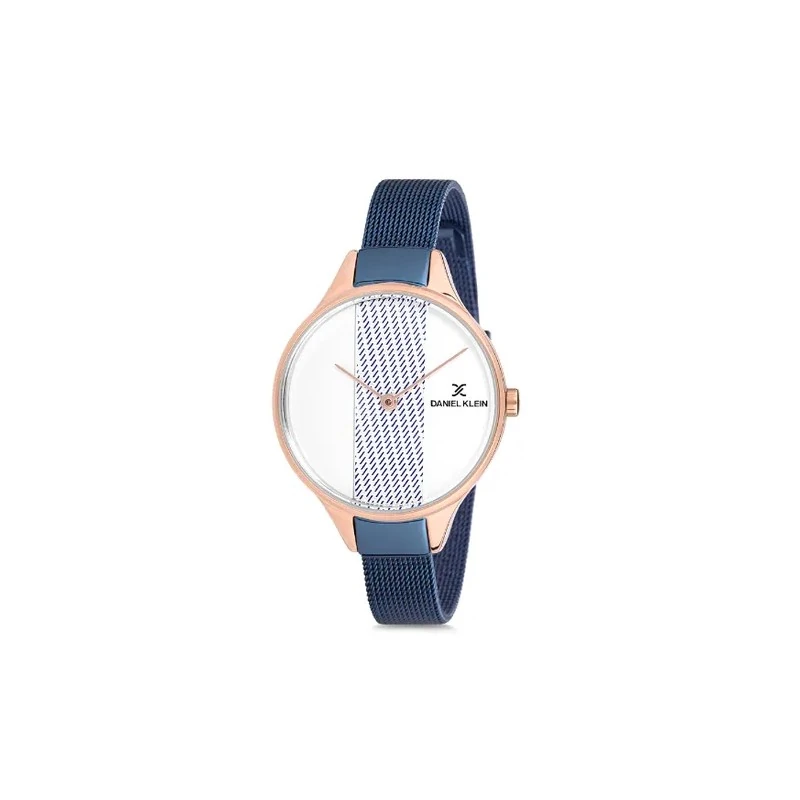 Relógio Analógico Feminino Daniel Klein Fiord DK12182-5 - Azul e Rosa Ouro