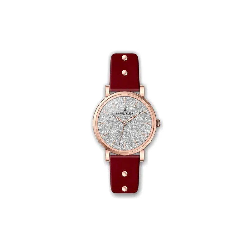 Relógio Analógico Feminino Daniel Klein Premium DK.1.12451-2 - Rosa Ouro e Vermelho