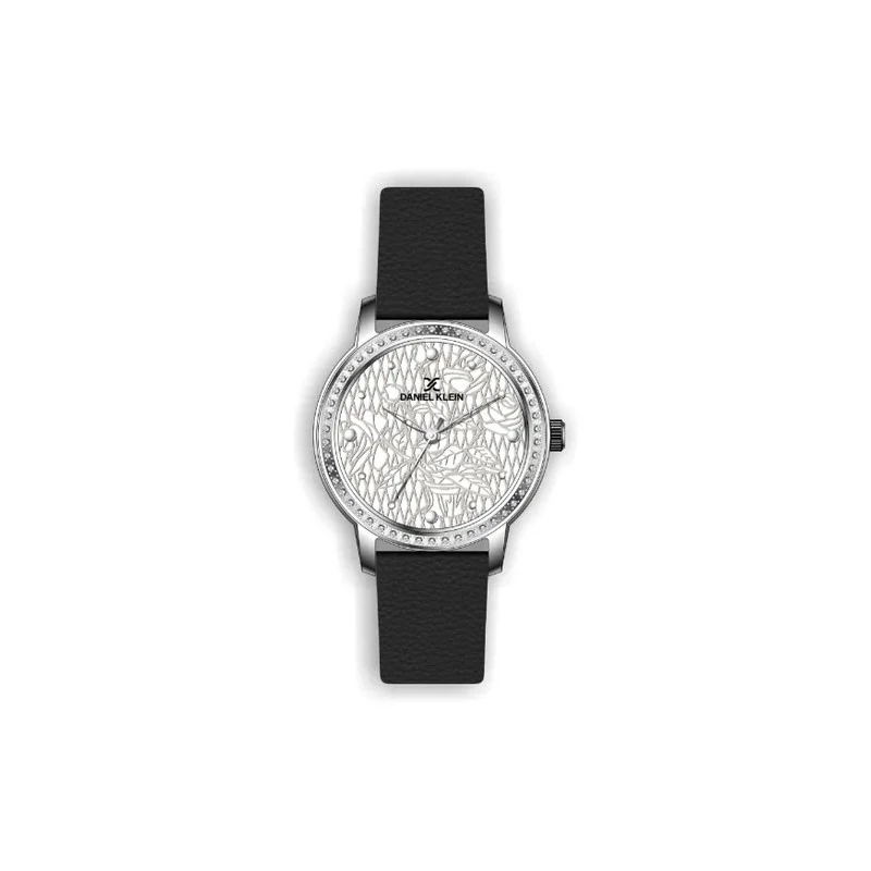 Relógio Analógico Feminino Daniel Klein Premium DK.1.12498-1 - Prata e Preto