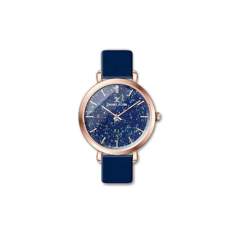 Relógio Analógico Feminino Daniel Klein Premium DK.1.12512-7 - Rosa Ouro e Azul