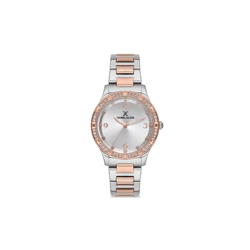 Relógio Analógico Feminino Daniel Klein Premium DK.1.12526-4 - Prata/Rosa Ouro