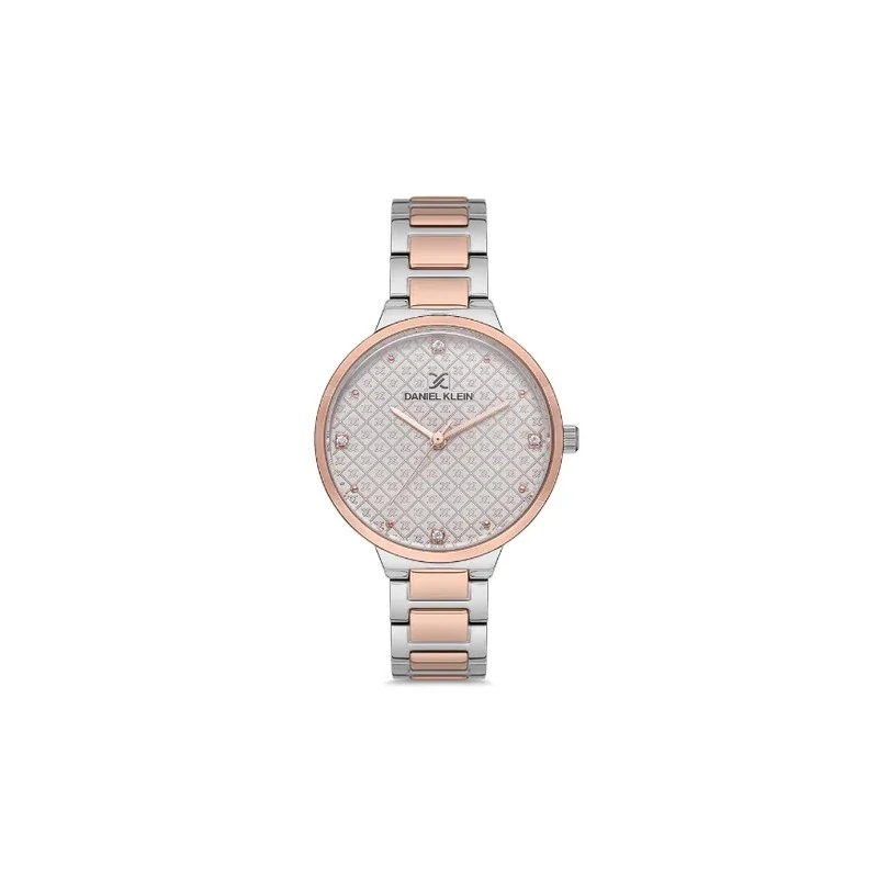 Relógio Analógico Feminino Daniel Klein Premium DK.1.12529-3 - Prata/Rosa Dourado