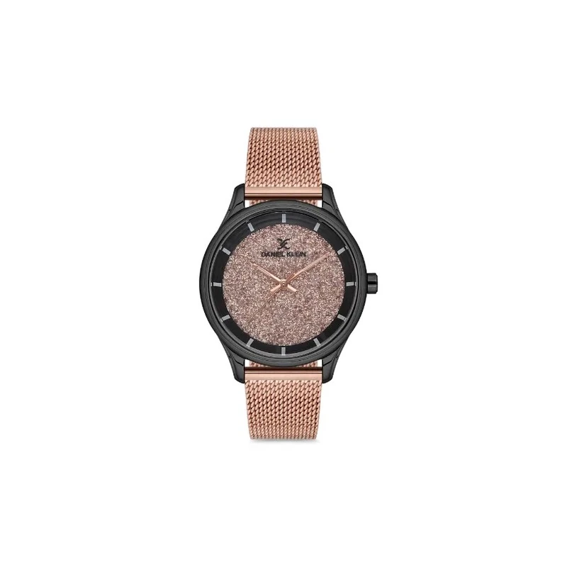 Relógio Analógico Feminino Daniel Klein Premium DK.1.12531-5 - Rosa Ouro/Preto
