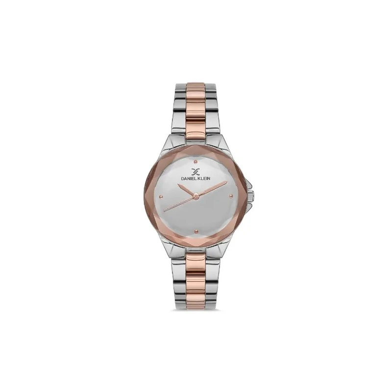 Relógio Analógico Feminino Daniel Klein Premium DK.1.12545-3 - Prata/Rosa Ouro