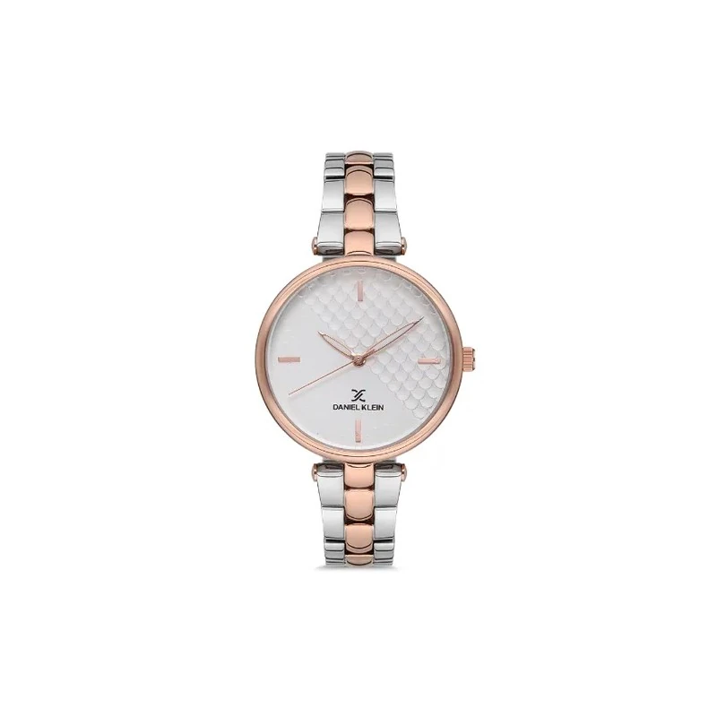 Relógio Analógico Feminino Daniel Klein Premium DK.1.12556-3 - Prata/Rosa Ouro