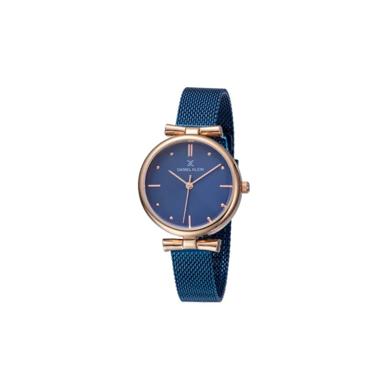 Relógio Analógico Feminino Daniel Klein Premium DK11956-7 - Azul/Rosa Ouro