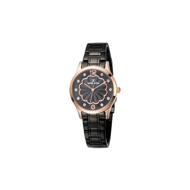 Relógio Analógico Feminino Daniel Klein Premium DK11990-5 - Preto/Rosa Ouro