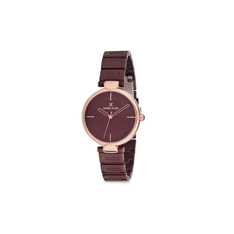 Relógio Analógico Feminino Daniel Klein Premium DK12190-5 - Bordô e Rosa Ouro