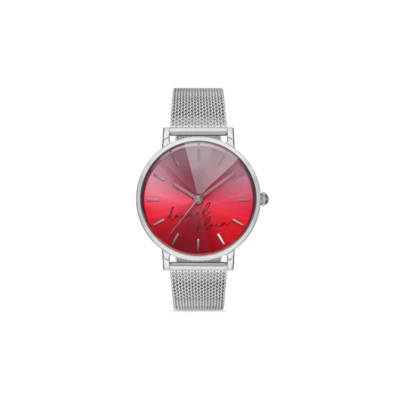 Relógio Analógico Feminino Daniel Klein Trendy DK.1.12629-6 - Prata/Vermelho