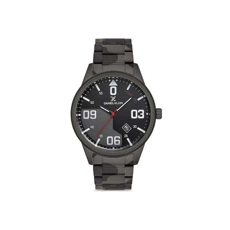 Relógio Analógico Masculino Daniel Klein DK.1.12671-2 Premium Gents / Pulseira de Aço Inoxidável - Cinza Camuflado
