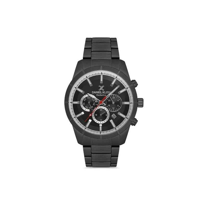 Relógio Analógico Masculino Daniel Klein DK.1.12718-5 Exclusive Gents / Pulseira de Aço Inoxidável - Preto
