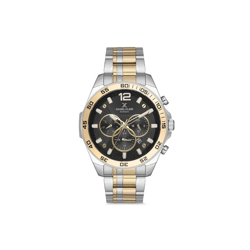 Relógio Analógico Masculino Daniel Klein DK.1.12734-6 Exclusive Gents / Pulseira de Aço Inoxidável - Prata/Dourado