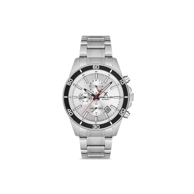 Relógio Analógico Masculino Daniel Klein DK.1.12737-1 Exclusive Gents / Pulseira de Aço Inoxidável - Prata/Preto