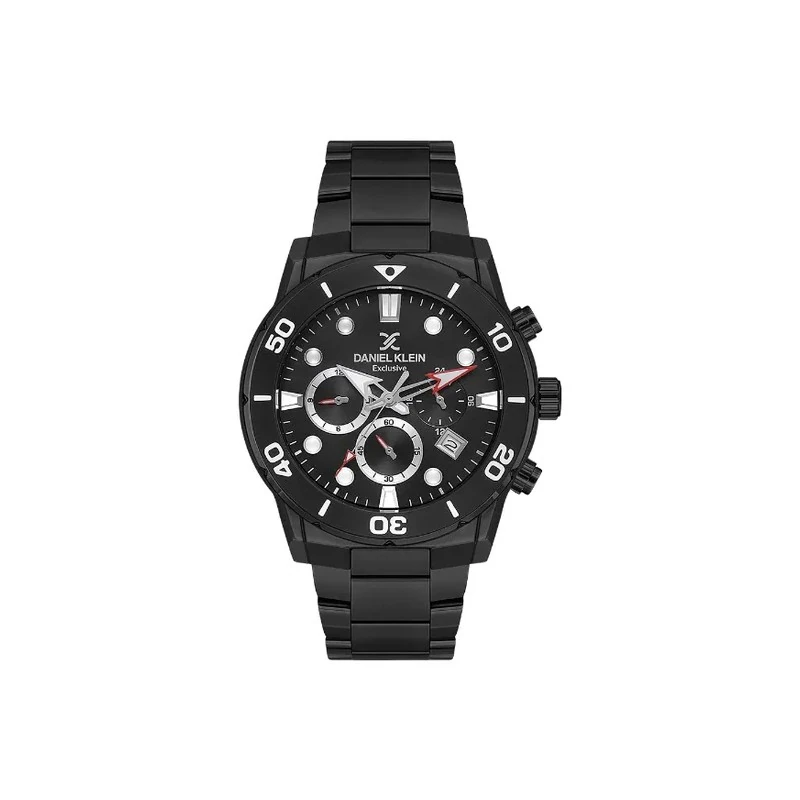 Relógio Analógico Masculino Daniel Klein DK.1.13887-5 Exclusive Gents / Pulseira de Aço Inoxidável - Preto