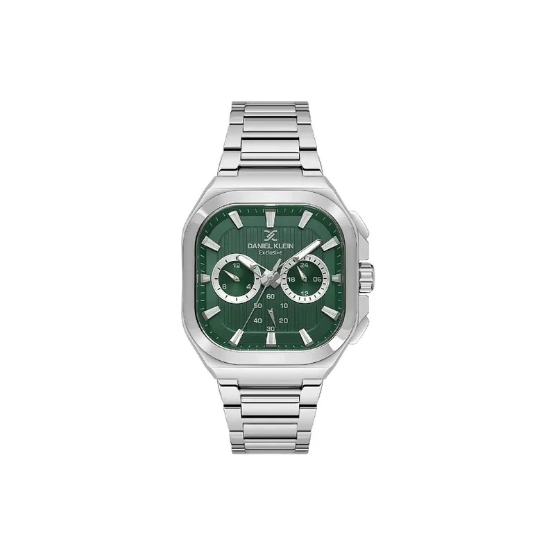 Relógio Analógico Masculino Daniel Klein DK.1.13903-4 Exclusive Gents / Pulseira de Aço Inoxidável - Prata/Verde