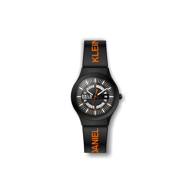 Relógio Analógico Masculino Daniel Klein DKLN DK.1.12275-9 - Preto e Laranja