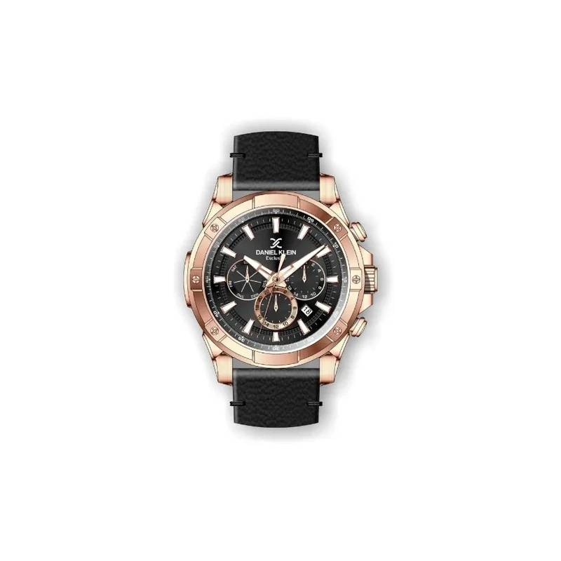 Relógio Analógico Masculino Daniel Klein Exclusive DK.1.12303-2 - Dourado e Preto