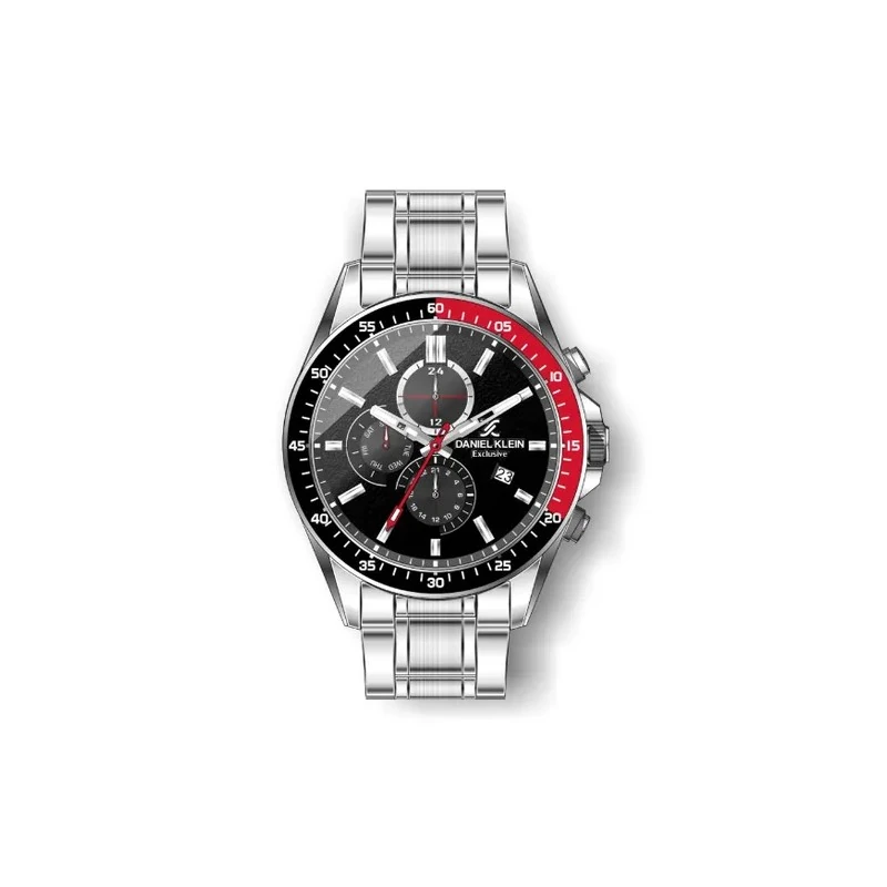 Relógio Analógico Masculino Daniel Klein Exclusive DK.1.12456-2 - Prata e Preto