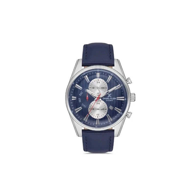 Relógio Analógico Masculino Daniel Klein Exclusive DK.1.12589-3 - Prata/Azul