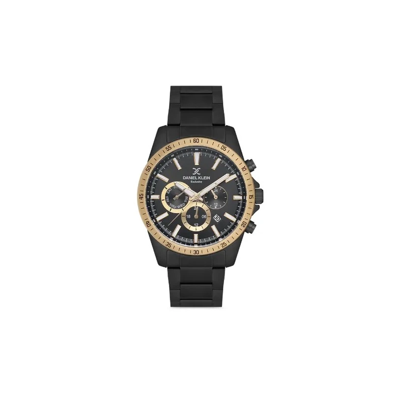 Relógio Analógico Masculino Daniel Klein Exclusive DK.1.12594-5 - Preto/Dourado