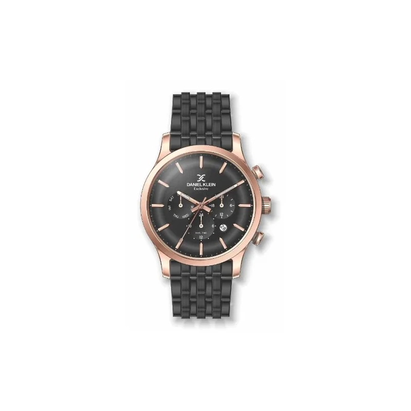 Relógio Analógico Masculino Daniel Klein Exclusive DK11911-5 - Preto e Dourado