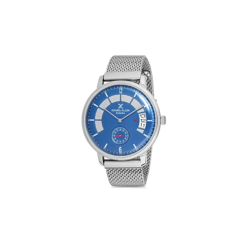 Relógio Analógico Masculino Daniel Klein Exclusive DK12143-4 - Prata e Azul