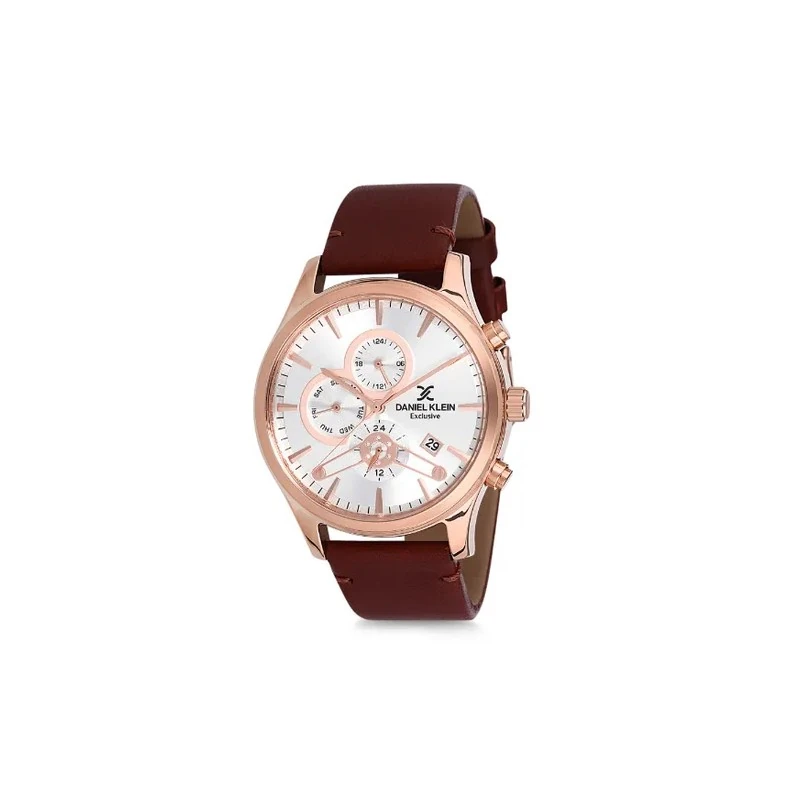 Relógio Analógico Masculino Daniel Klein Exclusive DK12156-4 - Marrom e Dourado