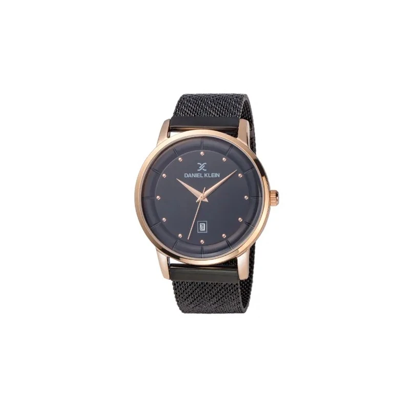 Relógio Analógico Masculino Daniel Klein Fiord DK11996-4 - Preto/Rosa Ouro