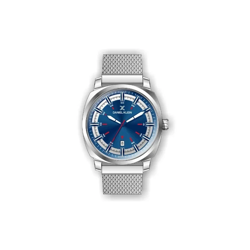 Relógio Analógico Masculino Daniel Klein Premium DK.1.12257-3 - Prata e Azul