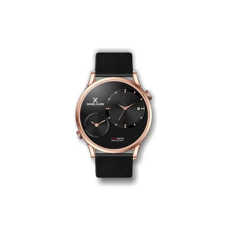 Relógio Analógico Masculino Daniel Klein Premium DK.1.12327-3 - Rosa Ouro e Preto
