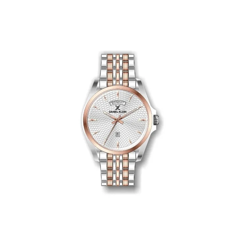 Relógio Analógico Masculino Daniel Klein Premium DK.1.12337-4 - Rosa Ouro e Prata