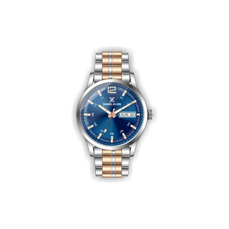 Relógio Analógico Masculino Daniel Klein Premium DK.1.12420-5 - Prata e Rosa Ouro