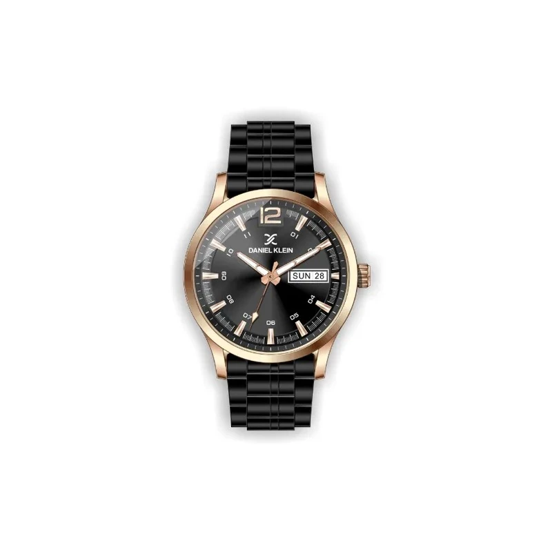 Relógio Analógico Masculino Daniel Klein Premium DK.1.12420-6 - Rosa Ouro e Preto