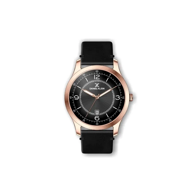 Relógio Analógico Masculino Daniel Klein Premium DK.1.12500-4 - Rosa Ouro e Preto