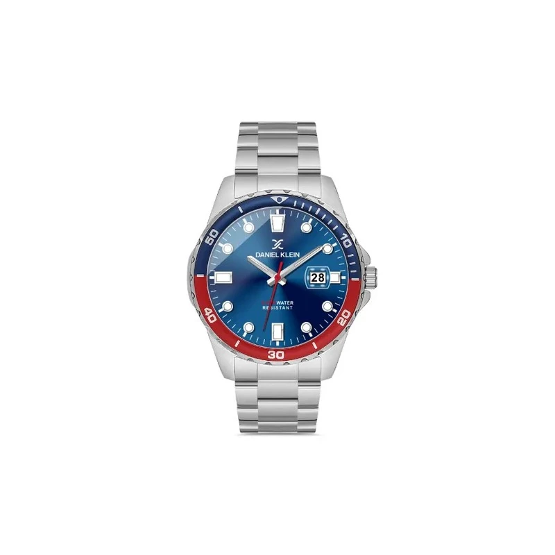 Relógio Analógico Masculino Daniel Klein Premium DK.1.12572-3 - Prata/Azul