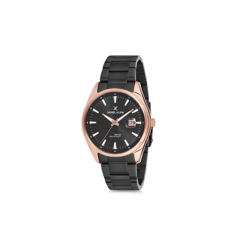 Relógio Analógico Masculino Daniel Klein Premium DK12109-6 - Preto e Rosa Ouro