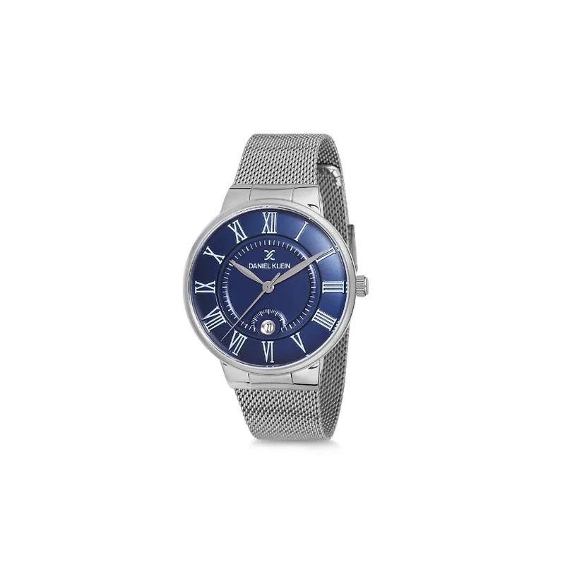 Relógio Analógico Masculino Daniel Klein Premium DK12112-3 - Prata e Azul