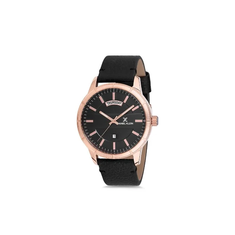 Relógio Analógico Masculino Daniel Klein Premium DK12122-4 - Preto e Rosa Ouro