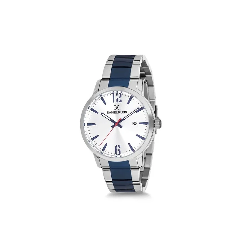 Relógio Analógico Masculino Daniel Klein Premium DK12129-2 - Prata e Azul