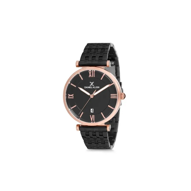 Relógio Analógico Masculino Daniel Klein Premium DK12217-6 - Preto e Rosa Ouro