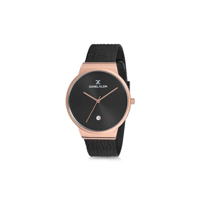 Relógio Analógico Masculino Daniel Klein Premium DK12223-4 - Preto e Rosa Ouro
