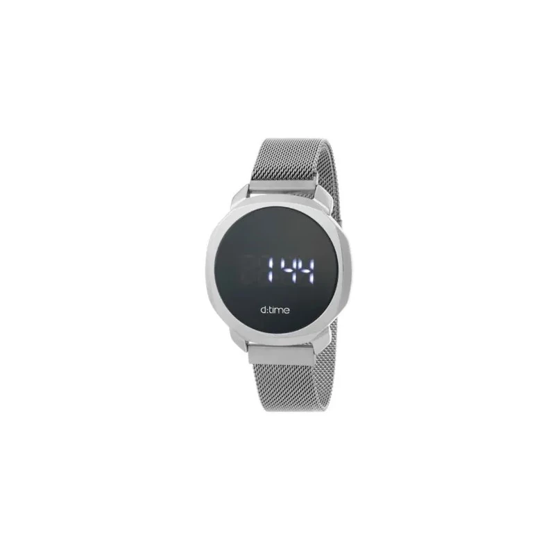 Relógio Digital Daniel Klein D:Time DK.1.12387-1 com Pulseira Estilo Milanês - Prata
