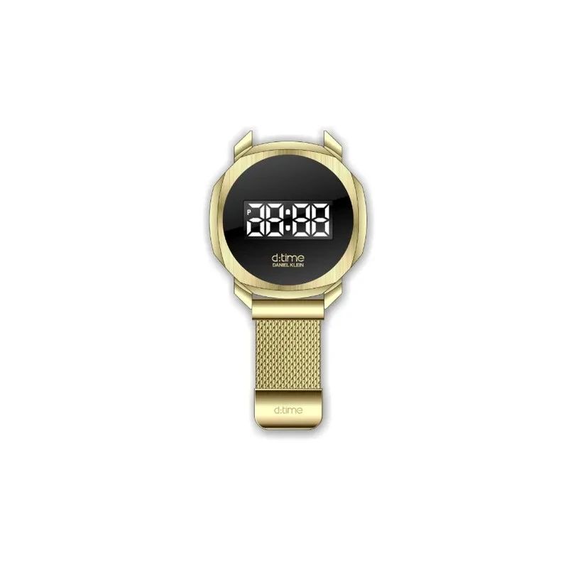 Relógio Digital Daniel Klein D:Time DK.1.12387-4 com Pulseira Estilo Milanês - Dourado
