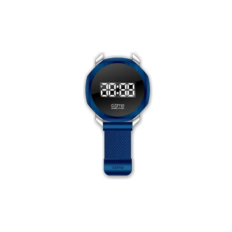 Relógio Digital Daniel Klein D:Time DK.1.12387-6 com Pulseira Estilo Milanês - Azul