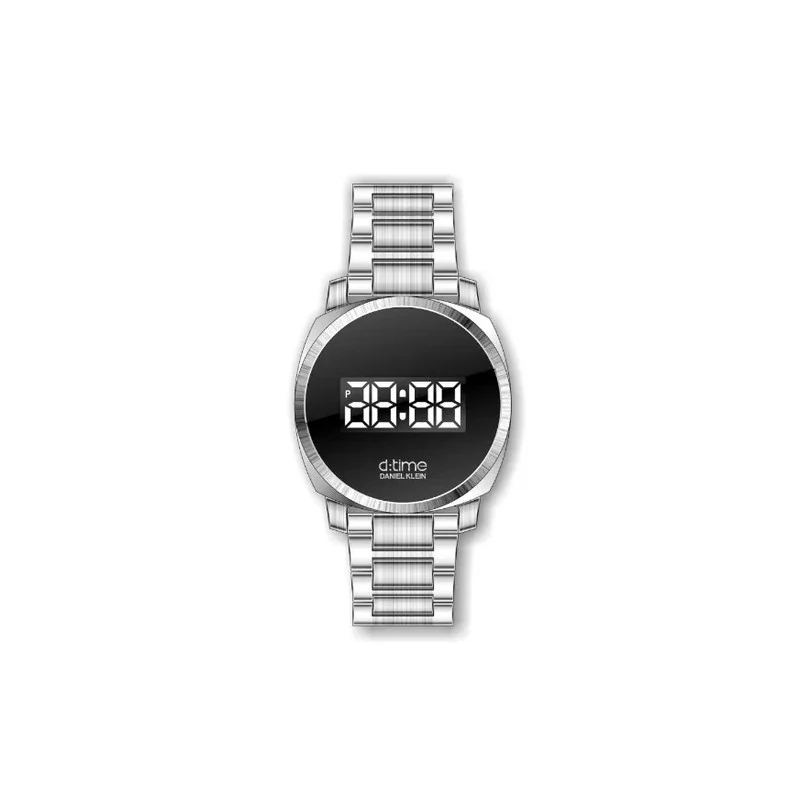 Relógio digital masculino Daniel Klein D:Time DK.1.12435-2 - Prata