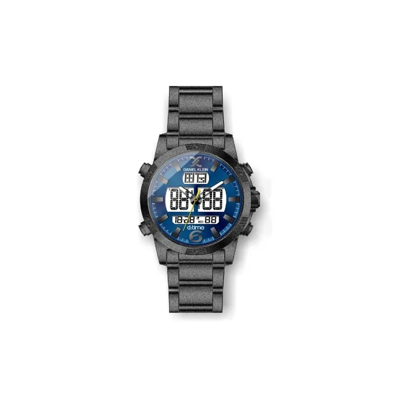 Relógio Digital Masculino Daniel Klein D:Time DK.1.12437-6 - Cinza e Azul