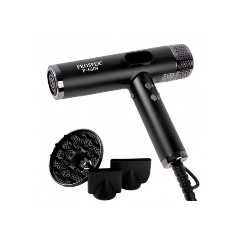 Secador de Cabelo Prosper P-6609 / 9000W / 2 Temperaturas / 3 Velocidades / 110-127V ~ 50/ 60 Hz - Preto