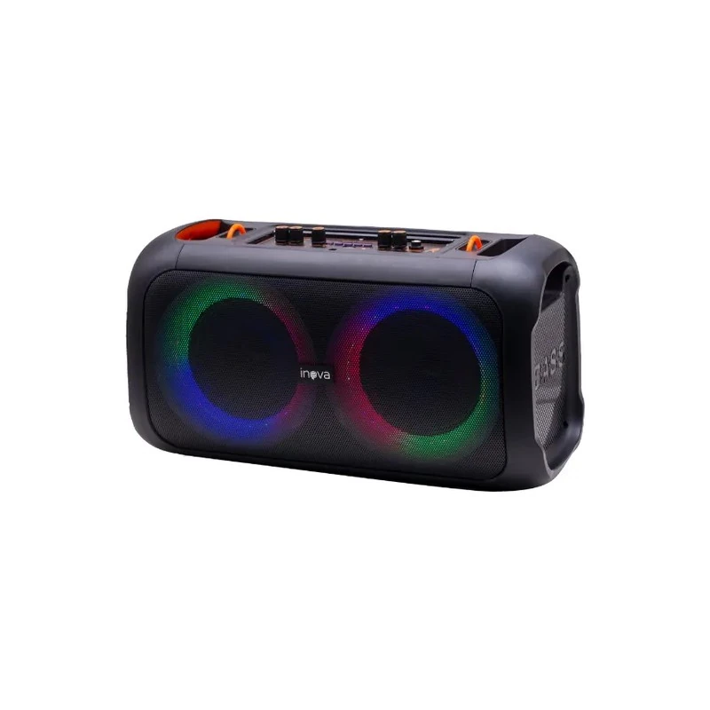 Caixa de Som Portátil Inova RAD-0035 King Z8 / 2X8" / 50W / USB / TF / FM / Bluetooth - Preto